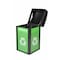 Alpine Industries 40 Gal. Steel Green All-Weather Outdoor Recycling Bin Trash Can with Recycle Circular Dome Lid ALP471-40-GS-M - alternate 9